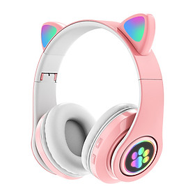 Mua Tai Nghe Mèo Kết Nối Bluetooth Chụp Tai PAGINI HP000028 Headphone Tai Mèo Dễ Thương Có Mic Âm Bass Mạnh Mẽ - Hàng nhập khẩu
