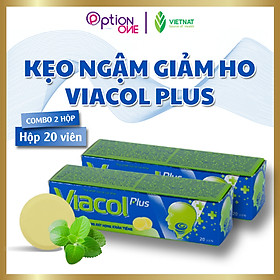 COMBO 2 TUÝP Kẹo ngậm Viacol Plus Vietnat giảm ho đau họng - 20 viên tuýp