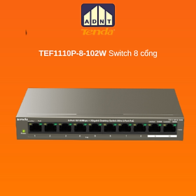 Bộ chia mạng switch 10 cổng tốc độ cao TEF1110P-8-102W Tenda hàng chính hãng