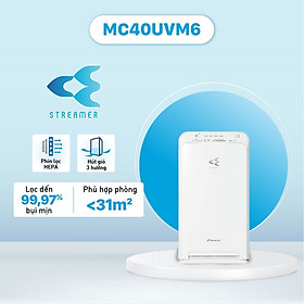 Mua Máy lọc không khí Daikin MC40UVM6-7 hàng chính hãng/ điện áp sử dụng 31m2/ lọc đến 99 97% bụi mịn
