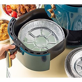 Mua Set 10 khuôn giấy bạc lót nồi chiên không dầu  khay dĩa giấy bạc đa năng chống thấm  chịu nhiệt G419-Diabac-10