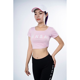 Áo Croptop tay ngắn thể thao nữ