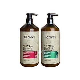 Cặp Dầu Gội Xả Mềm Mượt Karseell Argan 986ML Phục Hồi Dưỡng Ẩm Chuyên Sâu Siêu Gỡ Rối Tóc Hư Tổn Thơm Lâu