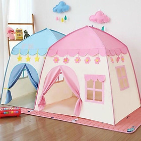 Lều cho bé ,lều công chúa hoàng tử cắm trại gồm 2 màu xanh hồng loại CAO
