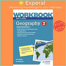 Sách - AQA A-level Geography Workbook 2: Human Geography by Paul Abbiss (UK edition, paperback)