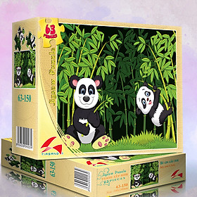 Tranh xếp hình Tia Sáng Bố con gấu trúc ( 63 mảnh)