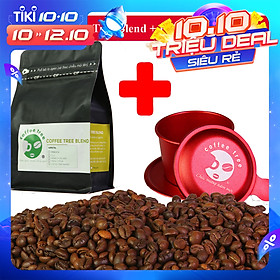 Combo Cafe bột Rang Xay Nguyên Chất Coffee Tree đặt biệt 100% Và Phin Cà