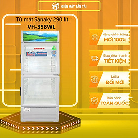 Mua TỦ MÁT 2 CỬA SANAKY 290 LÍT VH-358WL NHÔM (LOW-E) (R600A) - hàng chính hãng