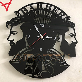 Tranh Đồng Hồ Treo Tường Cắt Tóc Barber Abatsu
