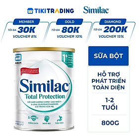 Sản phẩm dinh dưỡng công thức cho trẻ 1-2 tuổi Similac Total Protection 1+ 800g