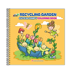 Sách tô màu (Cute & comfy coloring book) (Bìa nhũ)