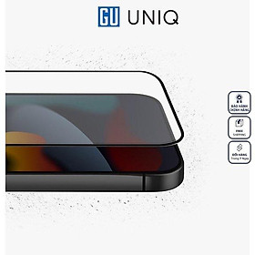 Kính Cường Lực UNIQ OPTIX Matte Clear For iPhone 14/ 14 Plus/ 14 Pro/ 14 Pro Maxcó khung trợ dán, chống bám vân tay Hàng Chính Hãng