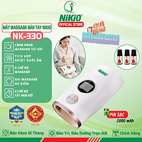 Máy massage bàn tay pin sạc Nikio NK-330 - Không dây hoạt động điện áp suất không khí và nén nhiệt