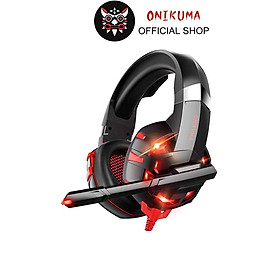 Tai nghe gaming chụp tai ONIKUMA K2 Pro có dây và micro với đèn LED cho máy tính/ laptop/ điện thoại