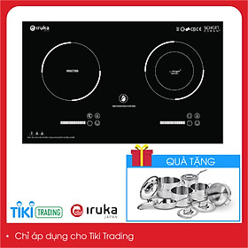 Bếp đôi hồng ngoại và điện từ cao cấp Thái Lan Iruka I20N - Hàng chính hãng