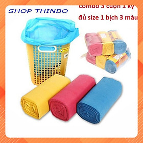 Mua TÚI ĐỰNG RÁC MÀU 1KG 3 CUỘN TỰ HỦY