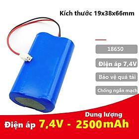 Mua Pin điện áp 7 4V  dung lượng 2500mAh dùng cho loa bẫy chim  loa trợ giảng