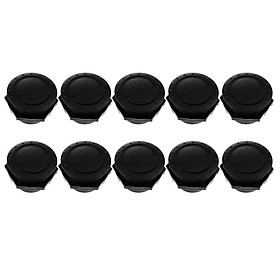 Hình ảnh 60mm Outlet Air Vent Cover Wall Mount Outlet Exhaust Grille ABS Round - Black,Pack of 10