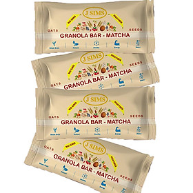 Combo 4 thanh yến mạch vị Matcha - Granola Bar Matcha Snack