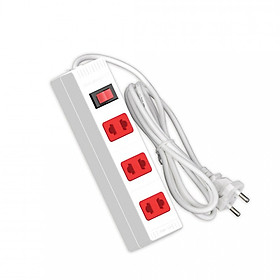 Mua Ổ cắm Điện Quang ECO ĐQ ESK 2WR 32 ECO (3 lỗ 2 chấu  dây dài 2m  màu trắng đỏ)