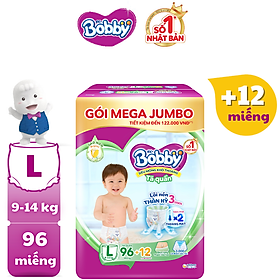 Mua  MỚI- Tặng 12 miếng cùng loại  Tã/bỉm quần Bobby Lõi nén thần kỳ 3mm Mega Jumbo Gạo Non