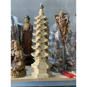 Thác xông trầm bằng gỗ bách xanh thơm nức kt cao 30×9×9cm