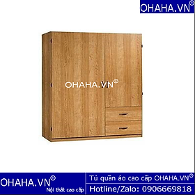 Tủ quần áo gỗ cao cấp 1013-OHAHA 2 cánh mở