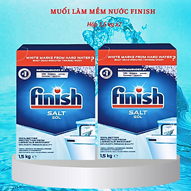 Combo 2 hộp muối rửa bát finish dùng cho máy rửa bát 1,5kg (1.5kg x 2)