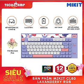 Hình ảnh Bàn Phím MIKIT CL80 Lavanderry RGB - Hàng chính hãng