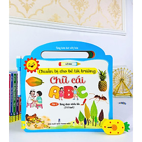 Sách - Chuẩn bị cho bé tới trường: Chữ cái và chữ số - Dùng được nhiều lần - ndbooks