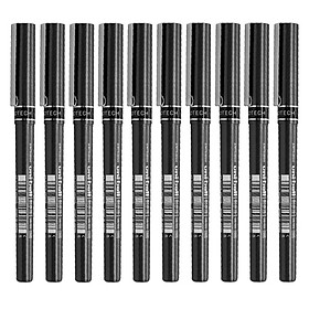 Bút Gel Uni UB-155 (0.5mm) (10 Cây) - Đen
