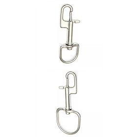 2x Stainless Steel Swivel Snap Hook Clip for Scuba Diving Part Accessories
