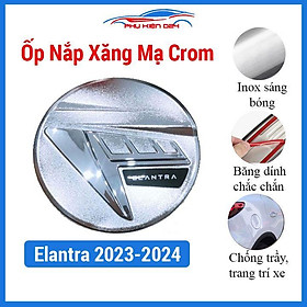 Ốp nắp bình xăng Elantra 2023-2024 mạ crom bảo vệ chống trầy trang trí ô tô