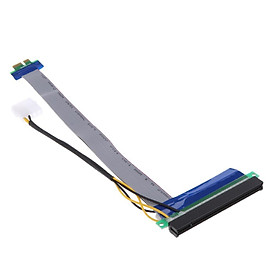 PCI-E Express 1x To 16x Riser Card Ribbon Cable Extender Power Cord 32cm