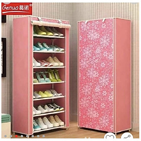 Tủ giày 8 tầng 7 ngăn hoa văn cao cấp
