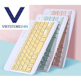 Bàn Phím Và Chuột Bluetooth Mini Siêu Mỏng GOIIOG 030 dùng cho ipad, điện thoại có đa dạng màu sắc cá tính VT (Giao Ngẫu Nhiên) - Hàng chính hãng