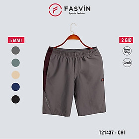 Quần short thể thao nam Fasvin T21437.HN vải co giãn thoải mái thiết kế mạnh mẽ khoẻ khoắn