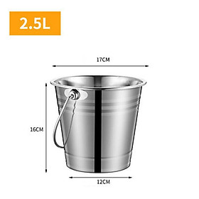 Xô đá Inox 1.5L - 2L - 2.5L Inox304 Decor | XÔ ĐÁ INOX CÓ QUAI