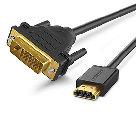 Cáp Chuyển Đổi Hdmi To Dvi 24+1 Dài 12M Màu Đen Ugreen Hd10610165 Hàng Chính Hãng