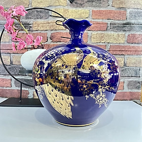 Mua BÌNH TỤ TÀI HÚT LỘC PHONG THỦY VẼ VÀNG 18K GỐM SỨ BÁT TRÀNG