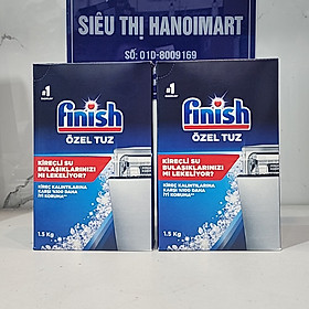 Combo 2 hộp muối rửa bát finish dùng cho máy rửa bát 1,5kg (1.5kg x 2) chính hãng