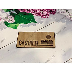 Mua BẢNG HƯỚNG DẪN CHO QUÁN CAFE  NHÀ HÀNG   Bảng gỗ hai màu tương phản. PMV-BGD010