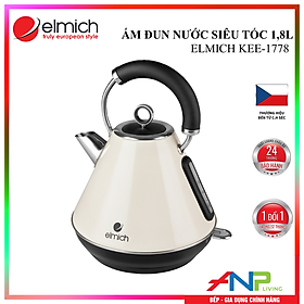 Mua Ấm đun siêu tốc Elmich KEE-1778 (Mầu Kem  Dung Tích 1 8 Lít  Công Suất 2200W  Có thang báo mực nước) - Hàng Chính Hãng