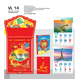 Lịch Bloc 2024 - VL14  Cảnh Đẹp Bốn Mùa - Vanlangbooks