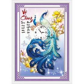 Mua TRANH THÊU 3D ĐỒNG HỒ VỢ CHỒNG 41x55CM - TỰ THÊU