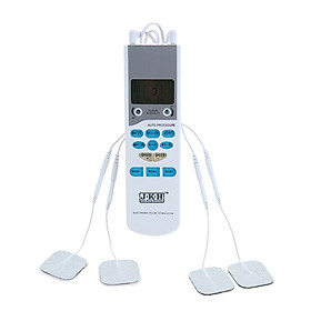 JKH Brand Tens Unit Electronic Pain Relief Machine with 8 Electrode Pads Pulse Massager EMS Therapy 6 Program 3 Massage Way 10 Intensity & Speed Adjust FDA/CE/RoHS Approved