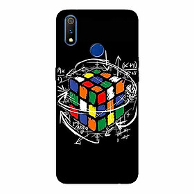 Ốp lưng in cho Realme 3 Rubik Toán Học