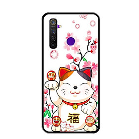 Ốp Lưng Kính Cường Lực cho Điện thoại Realme 5 Pro - 0442 MEOMAYMAN07 - Hàng Chính Hãng