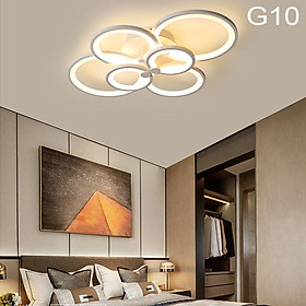 Đèn ốp trần tô điểm phòng tiếp khách phòng nghỉ có 3 hình thức sáng kèm hướng dẫn tăng chỉnh sáng bh 12 tháng - Mã 2009