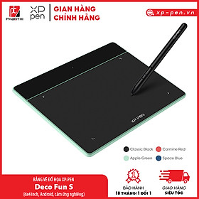 Bảng Vẽ Điện Tử XP-Pen Deco Fun S Android Hỗ Trợ Cảm ứng Nghiêng kèm Bút Vẽ Không Sạc P01 - Hàng Chính Hãng